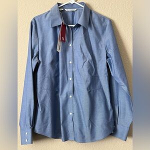 Cutter & Buck Long Sleeve Womens Epic Easy Care Royal Oxford Shirt XL NEW Blue